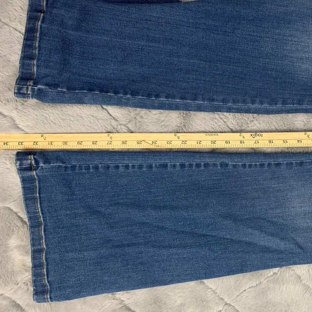Spanx Flare Leg Jeans Size XL In Vintage Indigo Blue
